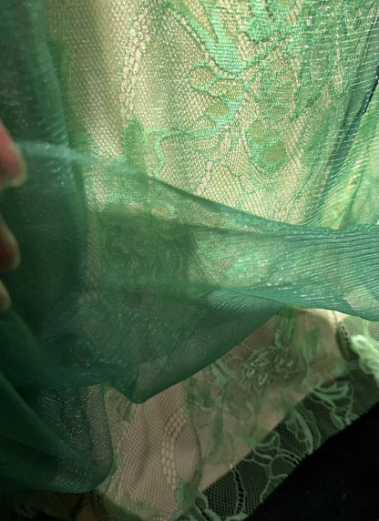 Robes de bal vintage sirène à fines bretelles vertes perlées années 90 longue robe de soirée formelle N2649