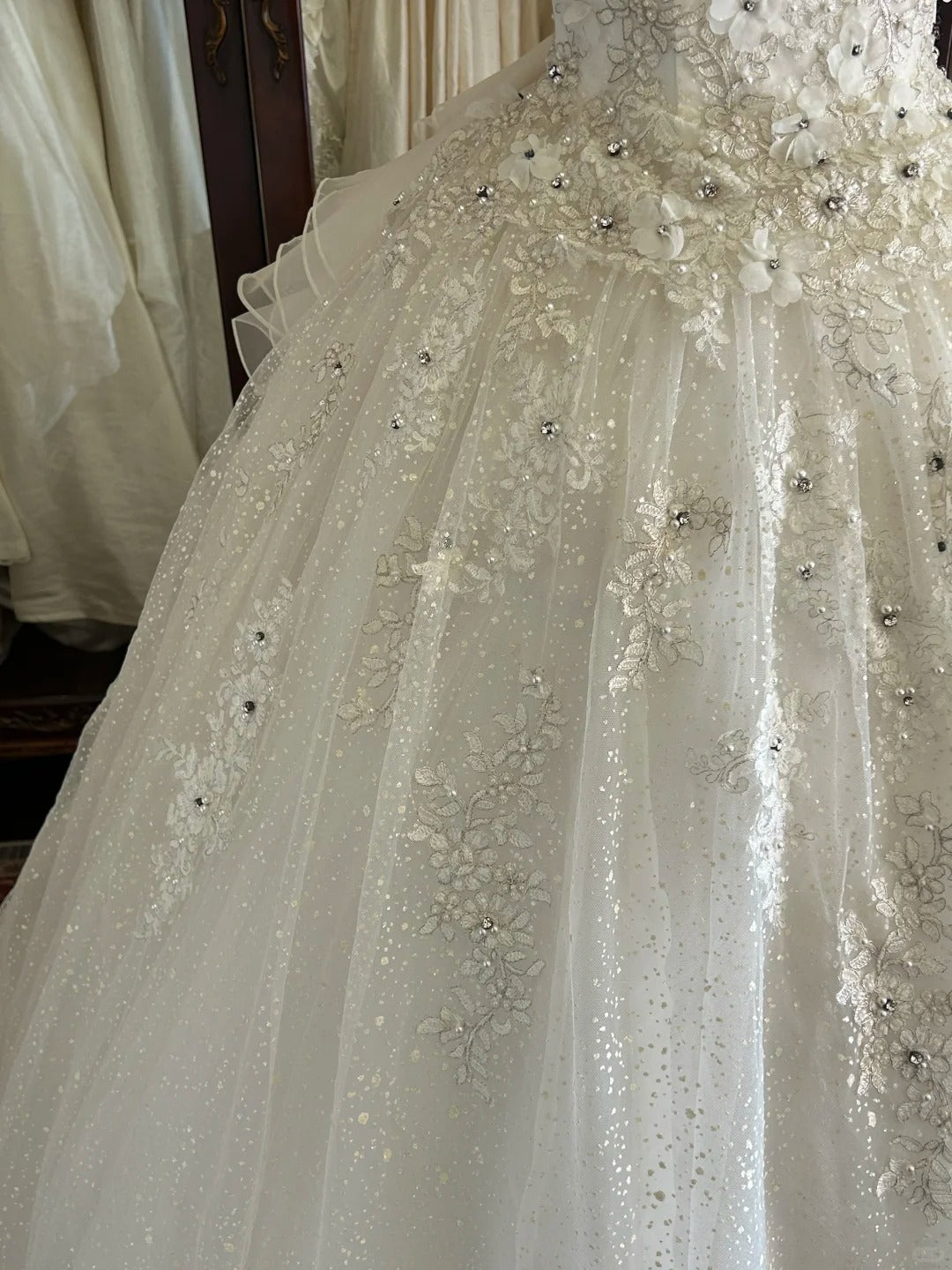 Robes de mariée vintage années 80 Robe de bal bustier à sequins longue Robe de mariée ajustée N2269