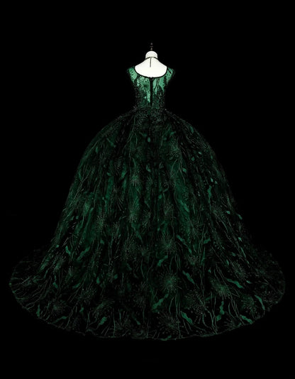 Bescheidenes Ballkleid mit quadratischem Ausschnitt, dunkelgrüne lange Ballkleider für Damen, formelles Abendkleid N2368