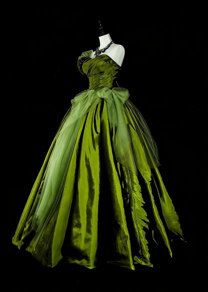 Vintage Ballkleid mit Herzausschnitt, olivgrüner Tüll, Sweet 16 Kleider, Quinceanera Kleid, lang, Vestidos De Fiesta N1464