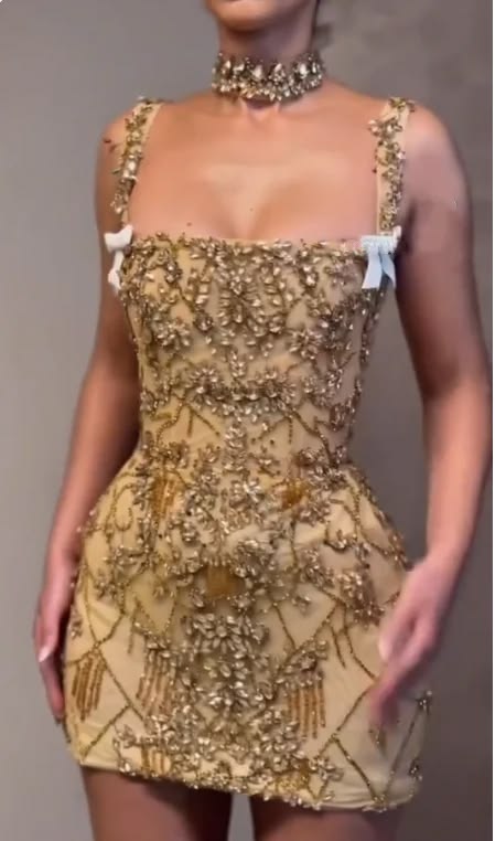 Luxury Sheath Square Neck Gold Short Formal Grade Homecoming Dresses Gold Cocktail Dress N4729
