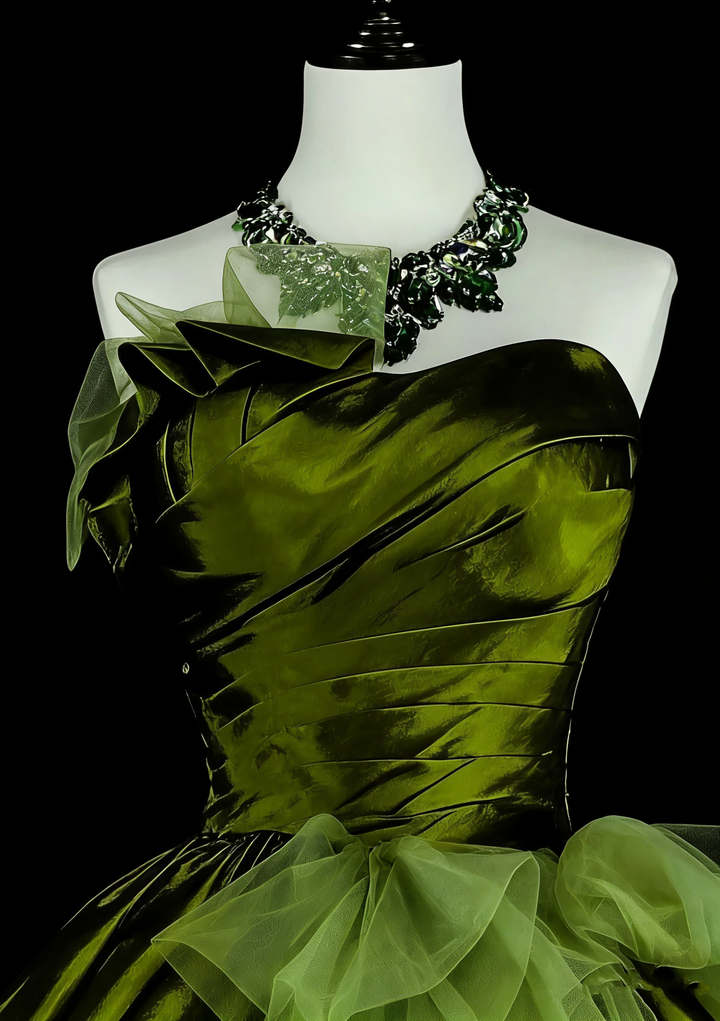 Vintage Ballkleid mit Herzausschnitt, olivgrüner Tüll, Sweet 16 Kleider, Quinceanera Kleid, lang, Vestidos De Fiesta N1464
