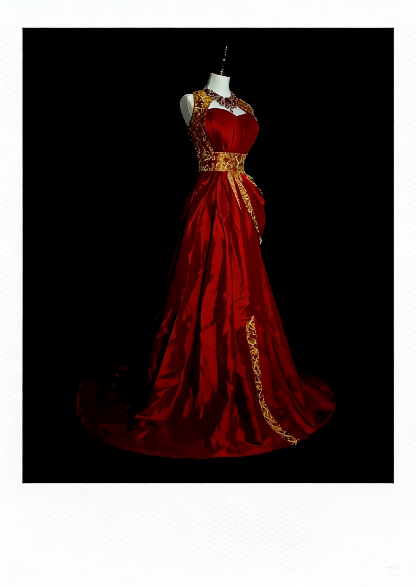 Elegantes, ärmelloses, bordeauxrotes A-Linien-Abendkleid mit goldenen Applikationen und goldenen Applikationen, langes Abendkleid für die Oberstufe (N1369)