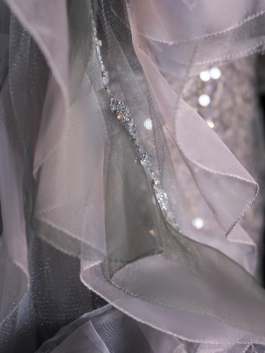 Prinzessin Meerjungfrauen-Abendkleid mit Herzausschnitt, grau, paillettenbesetzt, mit Schlitz, langes formelles Abendkleid, Ballkleid N743