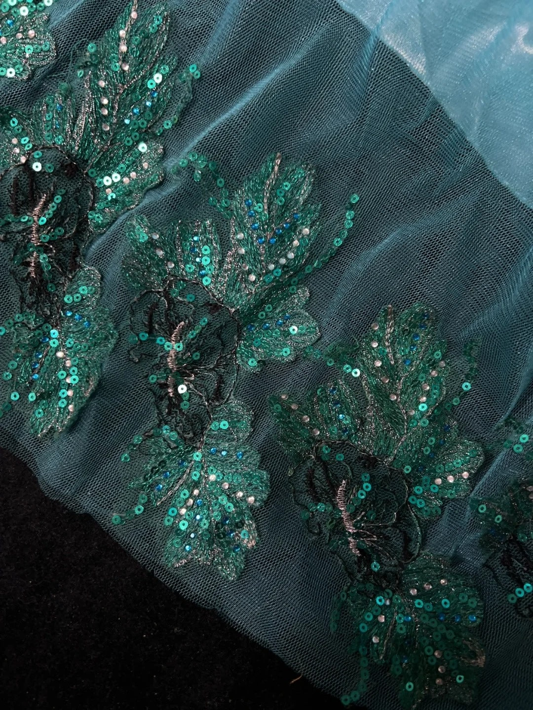 Vintage Ballkleider Inspo Meerjungfrau Träger Tüll Blau Lang 1990er Mit Spitze Applikationen Abendkleider N3360