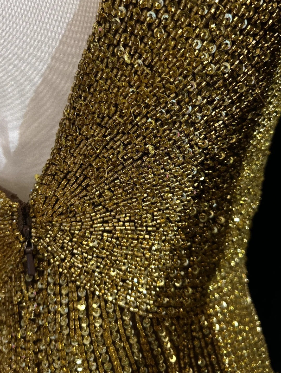 Robe de soirée sirène vintage des années 2000 à une épaule, à sequins dorés, longue robe de bal étincelante N2574
