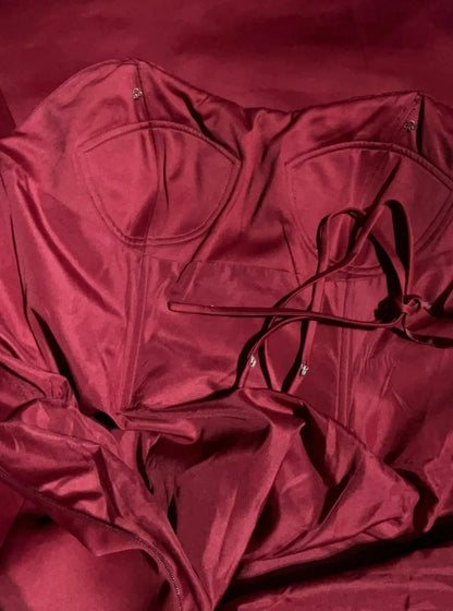 Glamouröse Abschlussballkleider Meerjungfrau Sweetheart Hot Pink Satin mit Umhang Langes Abendkleid N2888