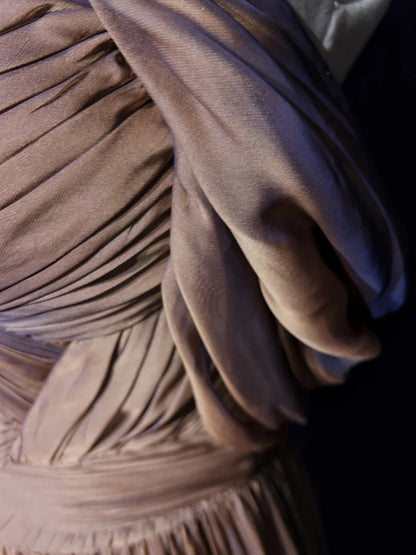 Robes de bal vintage des années 80, coupe trapèze, à fines bretelles, avec volants, longues tenues de soirée N3454