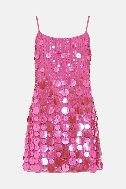 Robes de Bal Courtes à Paillettes Roses pour la Remise des Diplômes, Bretelles Spaghetti, Ligne A, Robe de Retour au Lycée pour les 8e Années, RB3379
