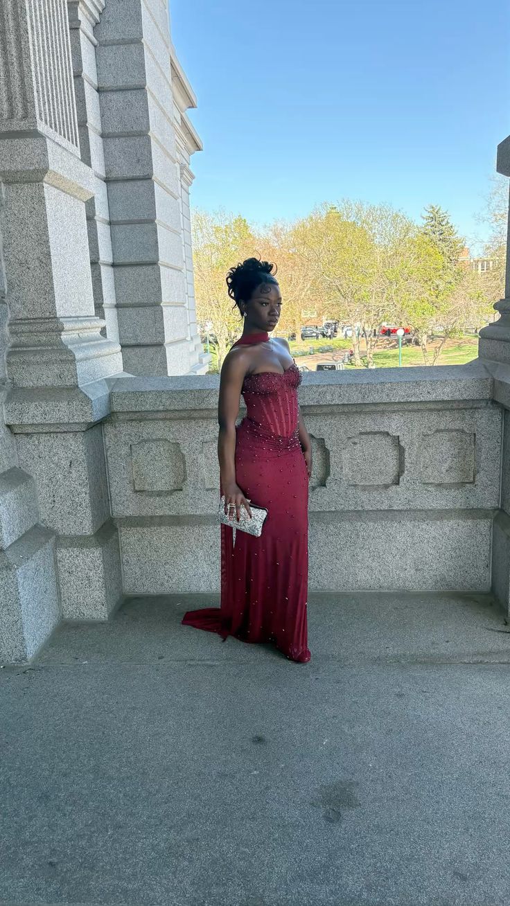 Sexy Mermaid Strapless Burgundy With Scarf Prom Dresses For Teens Formal Dress Party Outfits RB3026
