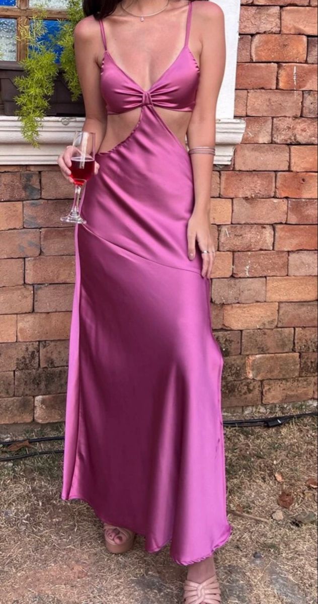 Bezauberndes Meerjungfrauen-Kleid mit Spaghettiträgern aus Satin, ärmellos, lang, inspiriert von Hochzeitsgästen und Geburtstagsoutfits N1519