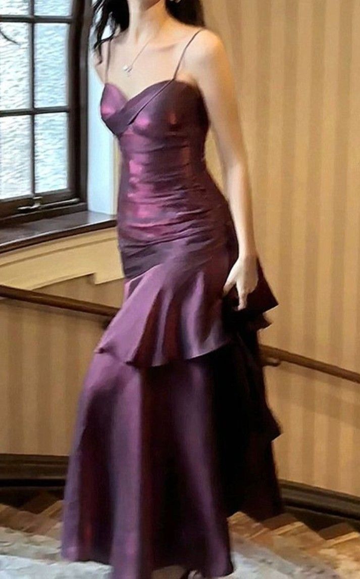 Elegant And Chic Asymmetrical Ruffle Cami Dresses Fashion Women Plain Party Prom Evening Modest Birthday Wedding Guest Dress AB956