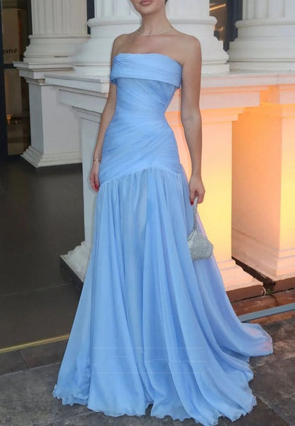 Ärmelloses, gerades, plissiertes A-Linien-Abendkleid mit geradem Schnitt, Ballkleid AB1913