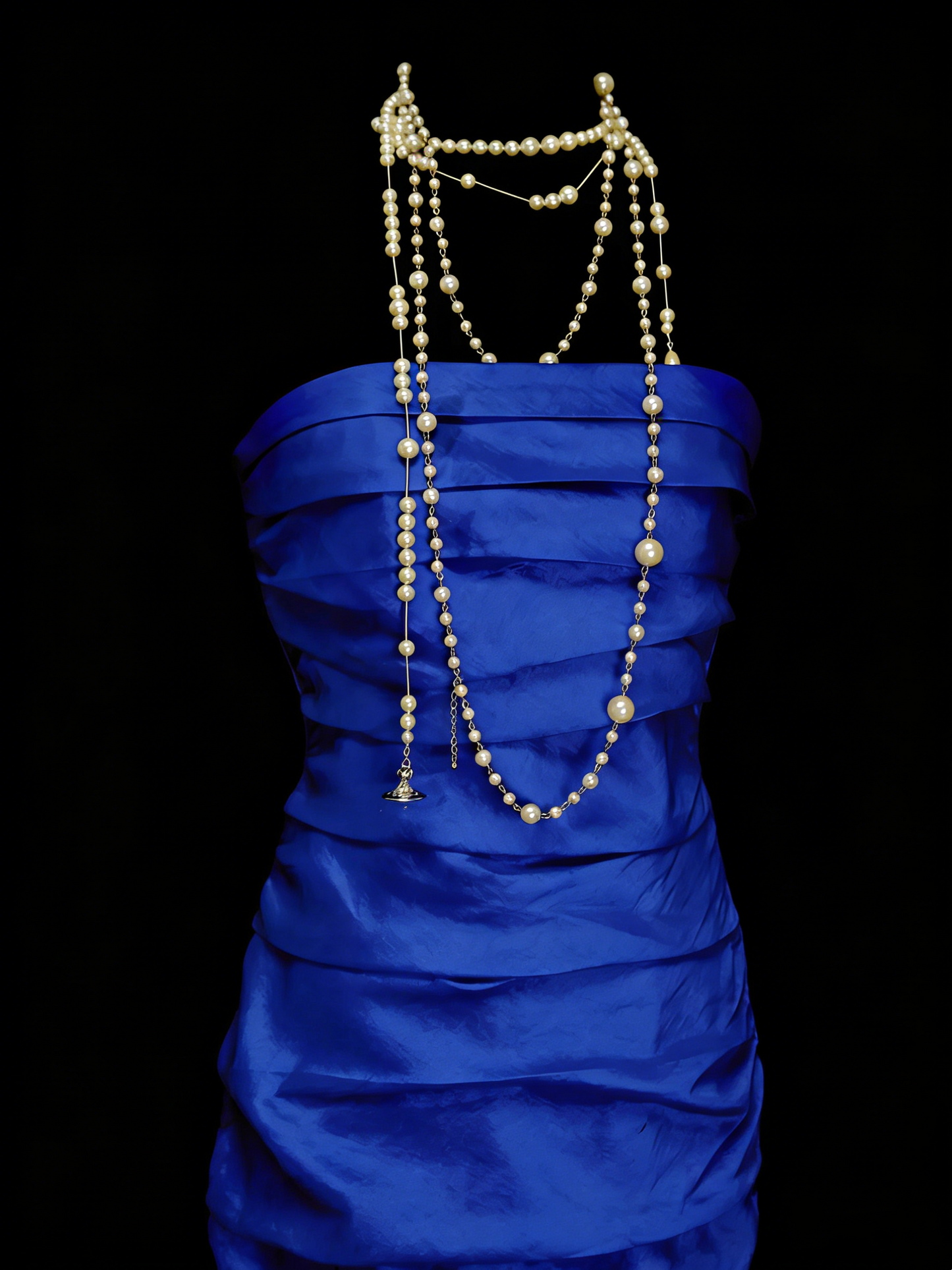 Robe de soirée sirène bustier bleu royal, style modeste, idéale pour les bals de fin d'année des adolescentes (N1157)