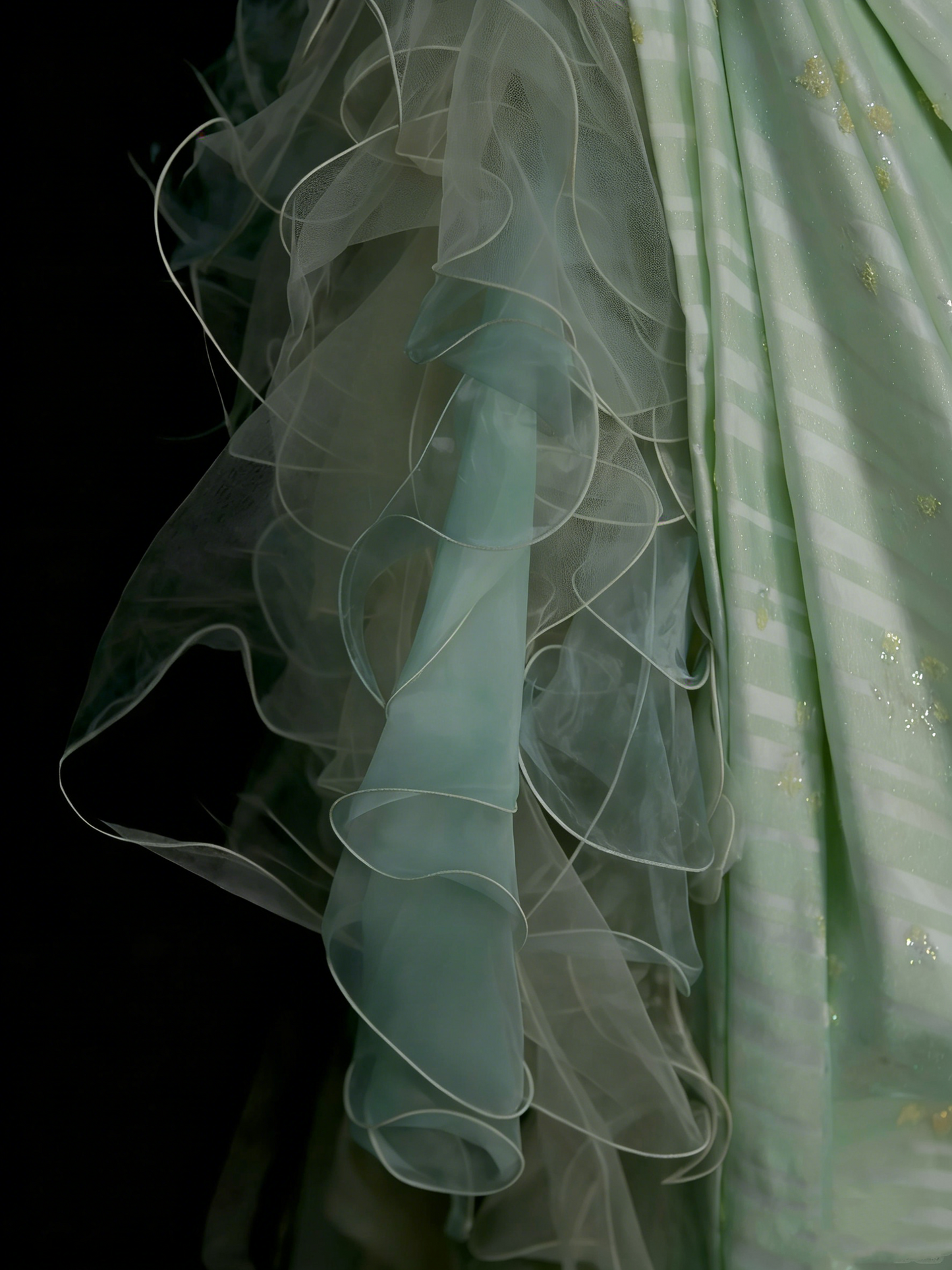 Vintage Ball Gown Strapless Sage Green 1980s College Formal Outfit Prom Graduation Dresses For Teens N1333
