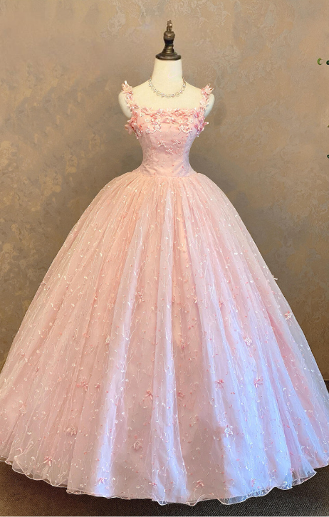 Neues Ballkleid 2026 für Quinceañeras, Rüschen, rosa Spitze, Party, süßes Outfit für den 16. Geburtstag, Kleid AB2224