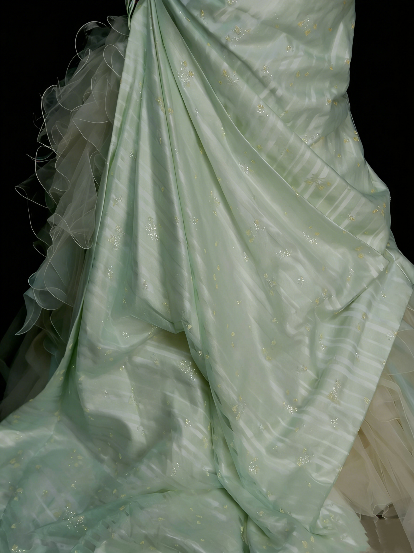 Vintage Ball Gown Strapless Sage Green 1980s College Formal Outfit Prom Graduation Dresses For Teens N1333