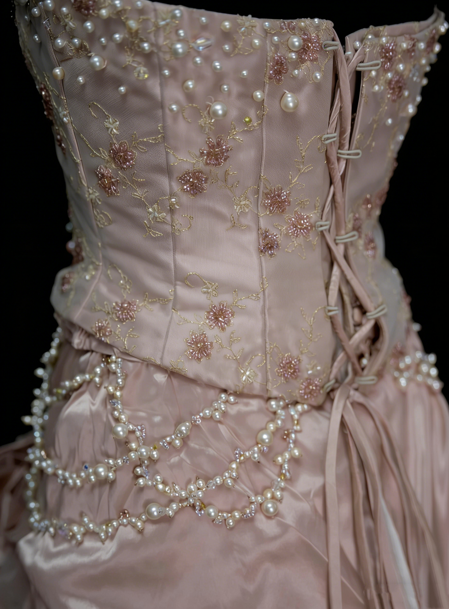 Robe de bal bustier rose douce avec volants à plusieurs niveaux, longues robes de soirée, robes de bal N2229