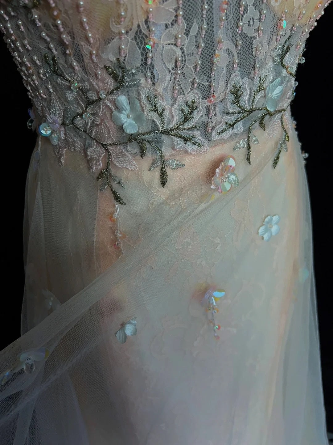 Belles robes de bal - Inspiration : Robe de soirée formelle pour femme en tulle rose et bleu clair, décolleté en cœur, sans manches, coupe trapèze N3183