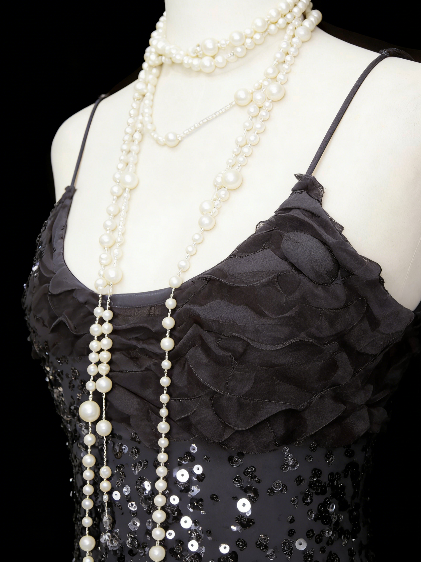 Robe de soirée sirène vintage à fines bretelles, style années 80, 70, 90, sequins gris argenté, longue, idéale pour les bals de fin d'année ou les remises de diplômes (N1145)