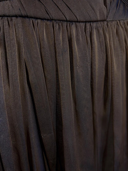 Robes de bal vintage des années 80, coupe trapèze, à fines bretelles, avec volants, longues tenues de soirée N3454