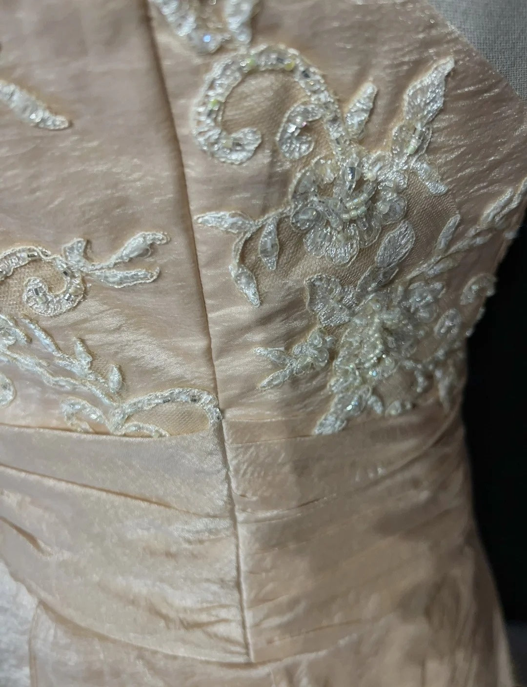Vintage Abschlussballkleider A-Linie Spaghettiträger Champagner mit langen Ärmeln 90er Abendkleid N3001