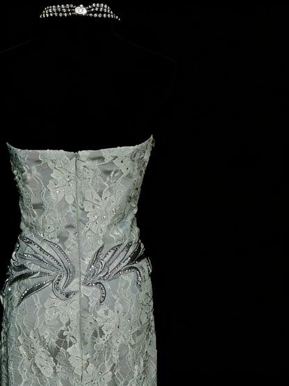 Robe de bal rétro fourreau bustier cœur en dentelle, robe courte pour 18 ans, robe de soirée N1258