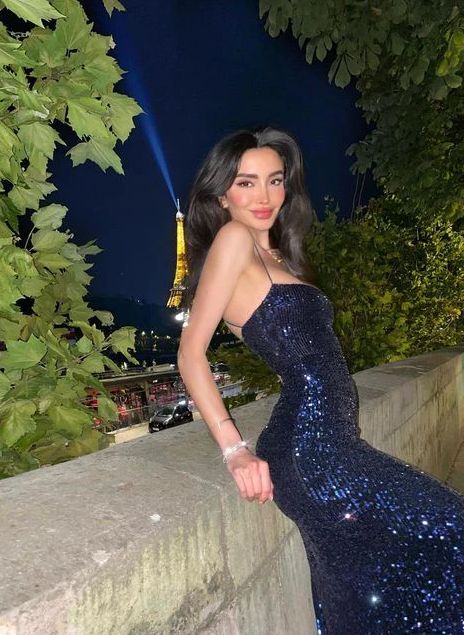 Sparkly Mermaid Spaghetti Straps Navy Blue Sequins Long Evening Dresses AB647