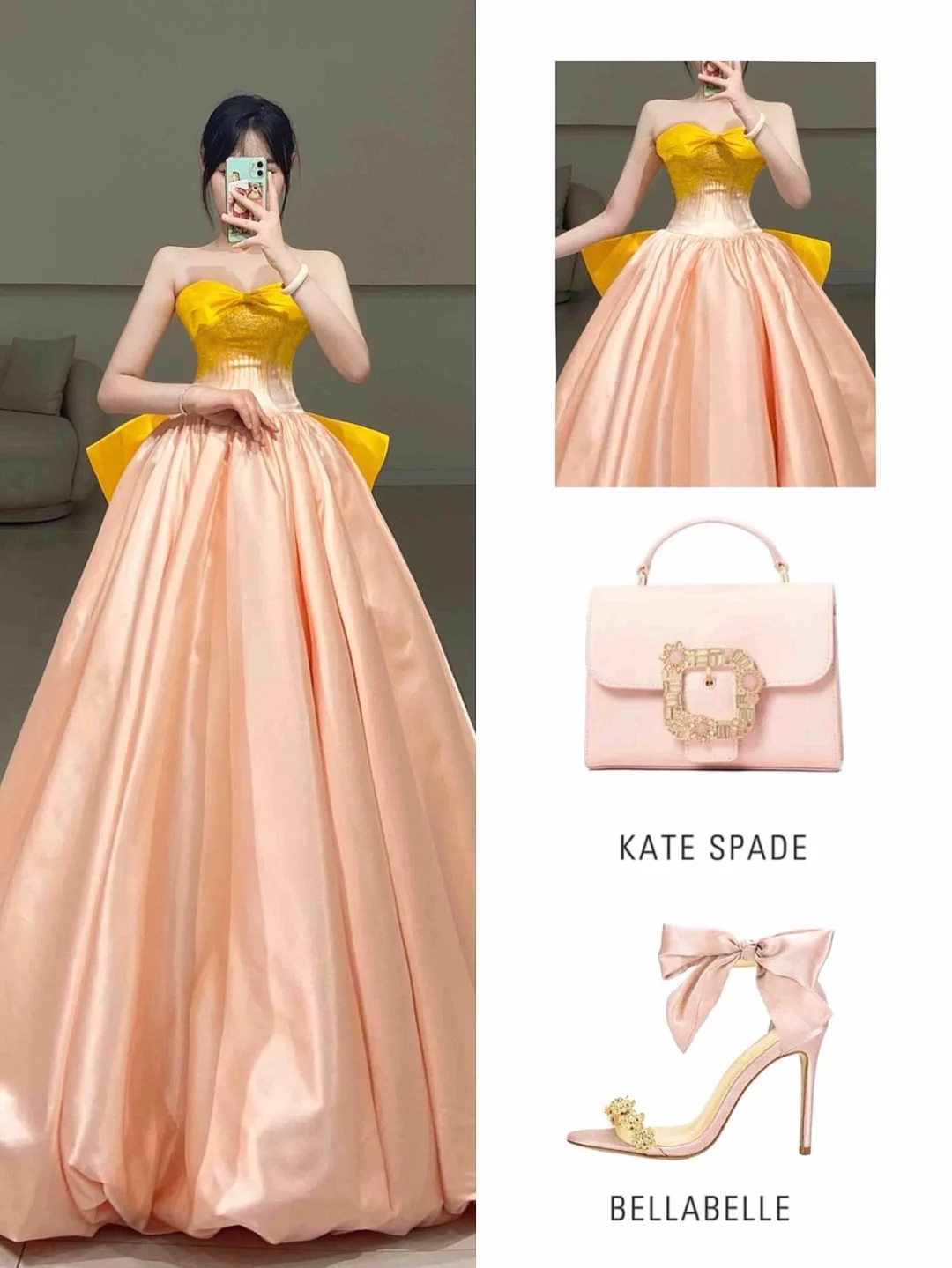 Robe de bal vintage en satin rose, décolleté en cœur, longueur au sol, inspiration robe de bal longue A060