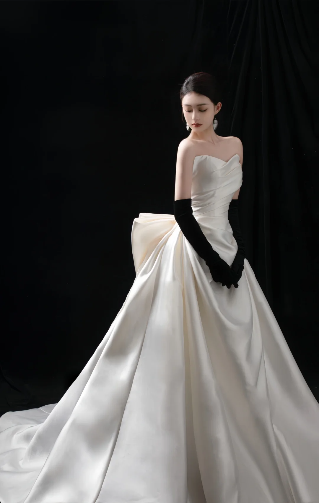 Elegant Mermaid Sweetheart Satin White Long Wedding Dress Beautiful Formal Cute Wedding Dresses A122