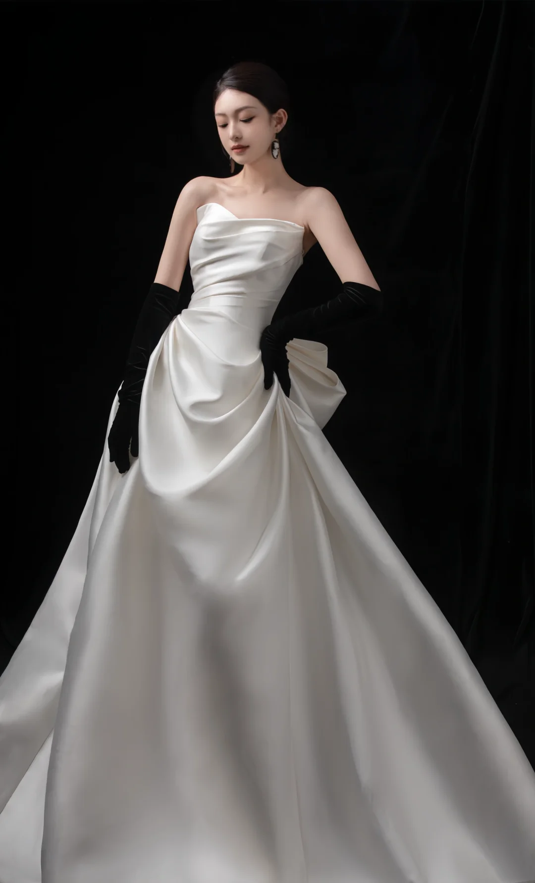 Elegant Mermaid Sweetheart Satin White Long Wedding Dress Beautiful Formal Cute Wedding Dresses A122
