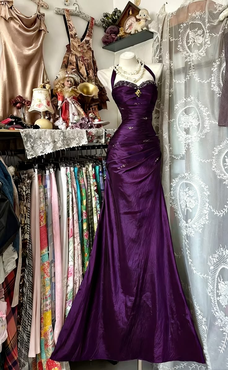 Royal Blue Mermaid Long Prom Dress Beaded Vintage Evening Dress AB1822