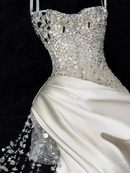 Sweetheart Wedding Dresses Bridal Gown Sparkly Beading 20th Birthday Outfits For Teens AB2001