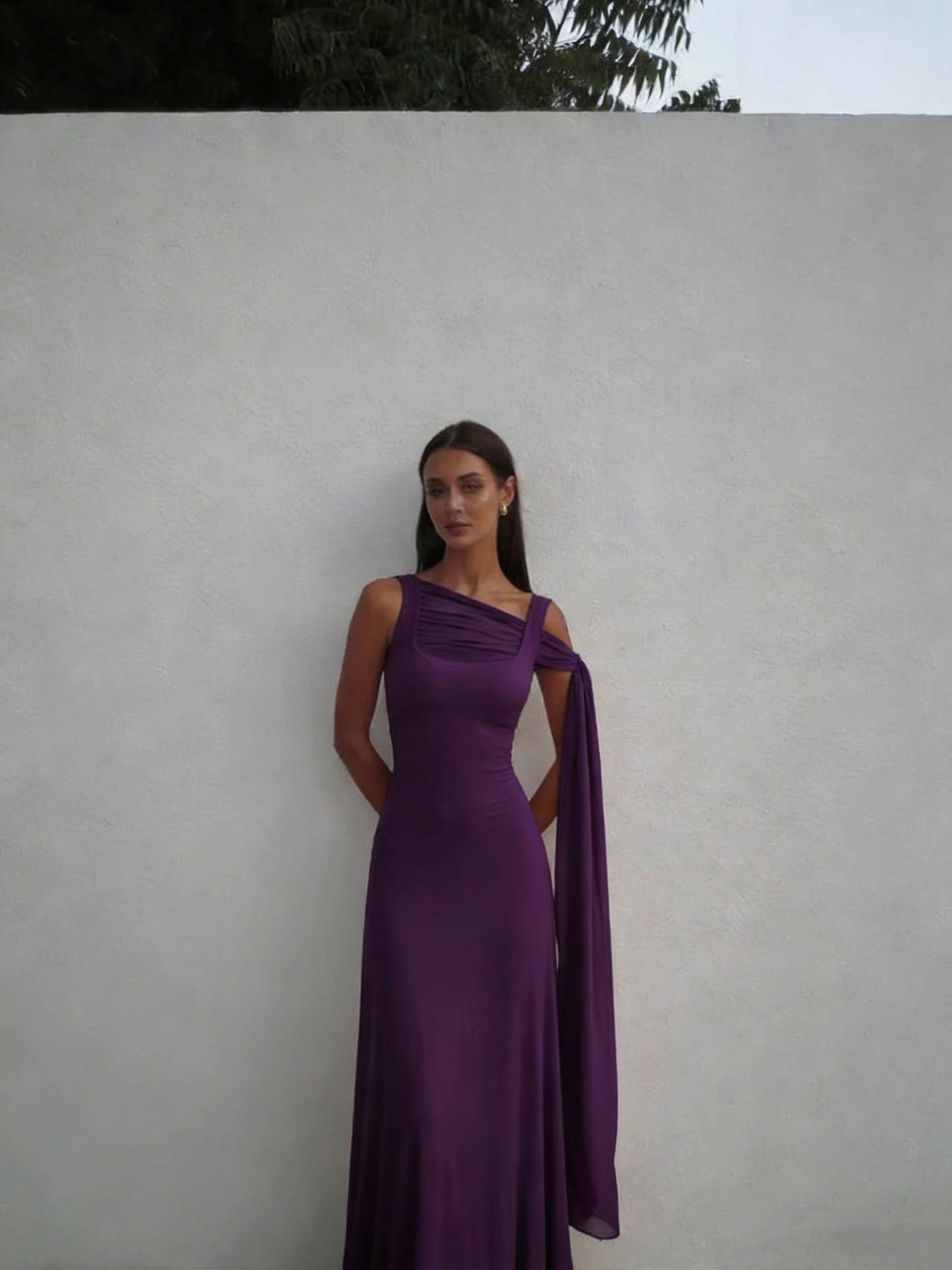 Robe de soirée longue jaune élégante, coupe sirène, col carré, cintrée, idéale pour un bal de promo ou un dîner chic (AB2050)