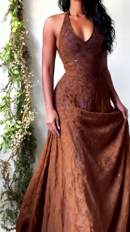 Vintage Mermaid Purple Lace Halter Prom Dresses Long Evening Party Dress Prom Gowns AB326