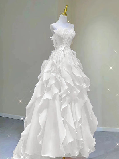 Robe de soirée rose de princesse, robe de fête féerique, robe fleurie d'anniversaire pour fille - Robes de soirée formelles AB518