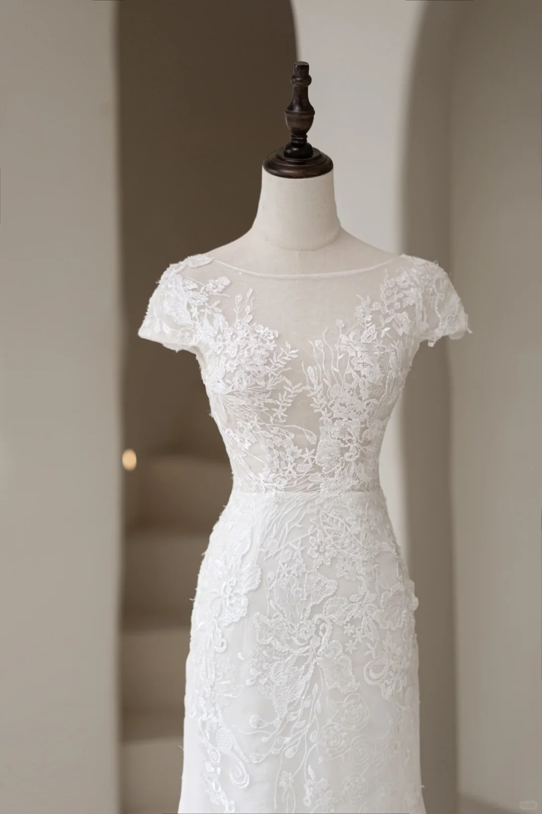 Robe de mariée sirène de luxe pour femme, manches bateau, dentelle et tulle, coupe balayée, AC030