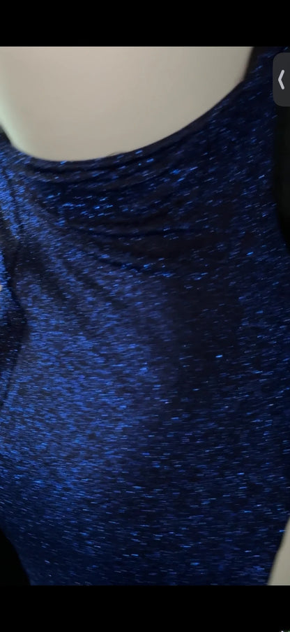 Glitzer Abschlussballkleider Meerjungfrau Neckholder Royalblau Pailletten Langes Abendkleid Formelles Kleid RB3346
