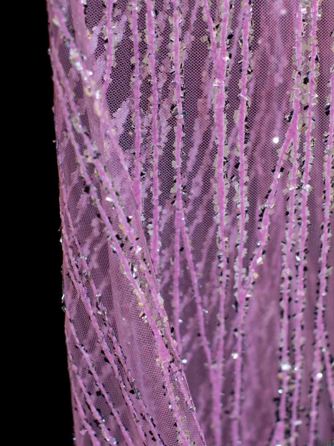 Robe de bal longue rose plissée, style années 50, à sequins, col carré et col trapèze, ornée de perles, SA004
