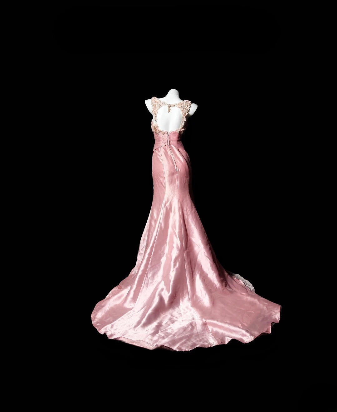 Vintage Prom Dresses Mermaid Spaghetti Strap Pink Satin With Beading 1950s Retro Classy Party Formal Outfits RB6357