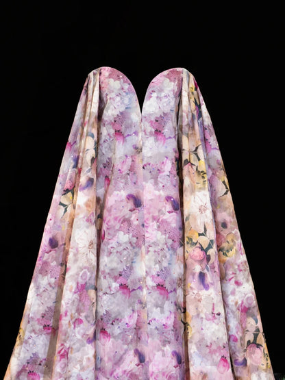 Robe de bal fleurie, coupe trapèze, décolleté cœur, cape, style mousseline, robe de bal longue et élégante, robe de soirée formelle SA007