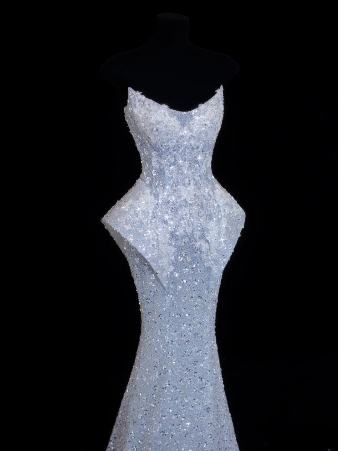 Robe de bal sirène à sequins, bustier et plissée, avec cape en tulle, robe de soirée longue et élégante SA008