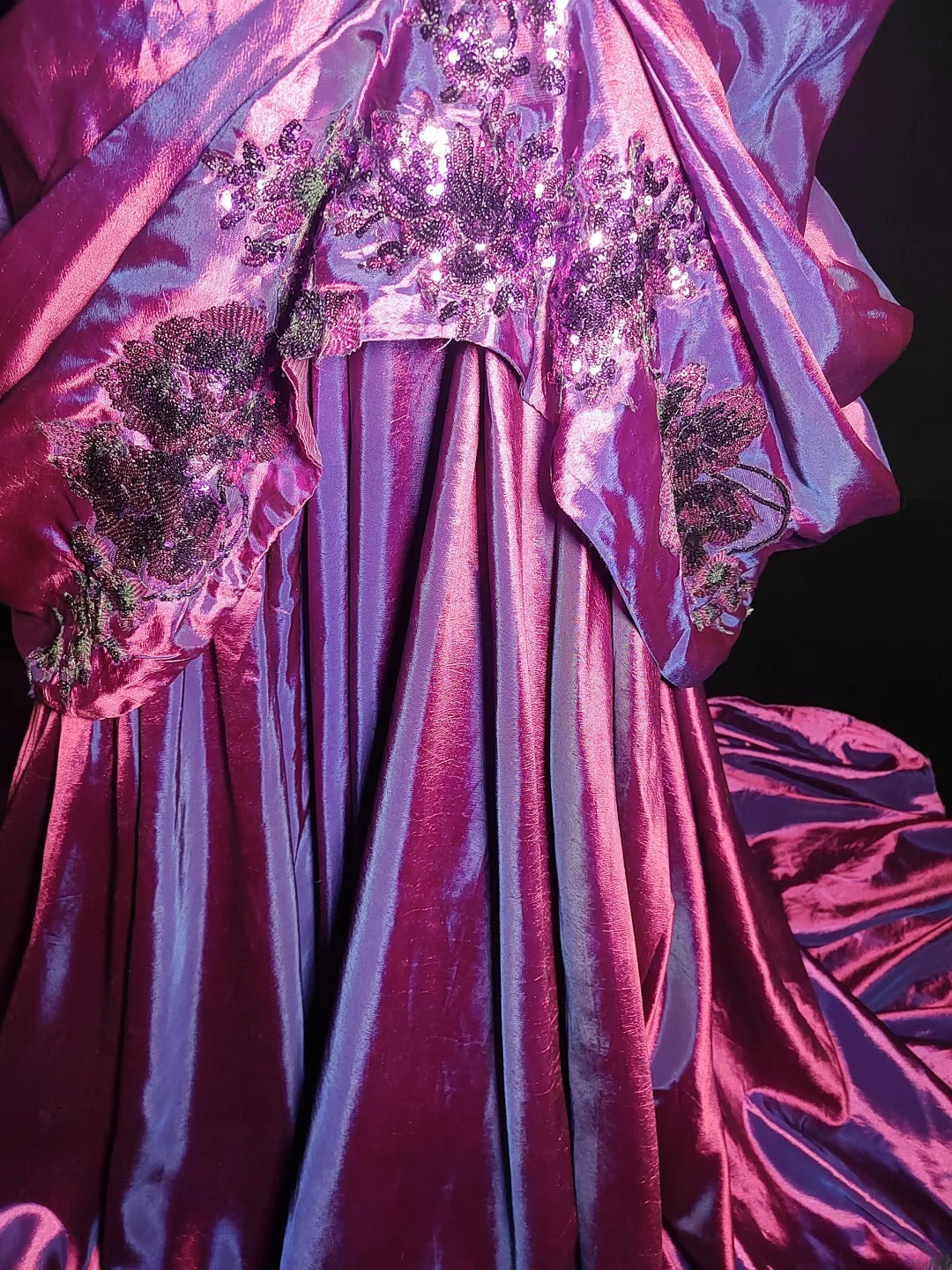 Robe de bal longue sans manches en satin rose fuchsia, coupe trapèze, asymétrique, épaule dénudée, pour fin d'études secondaires (AS013)