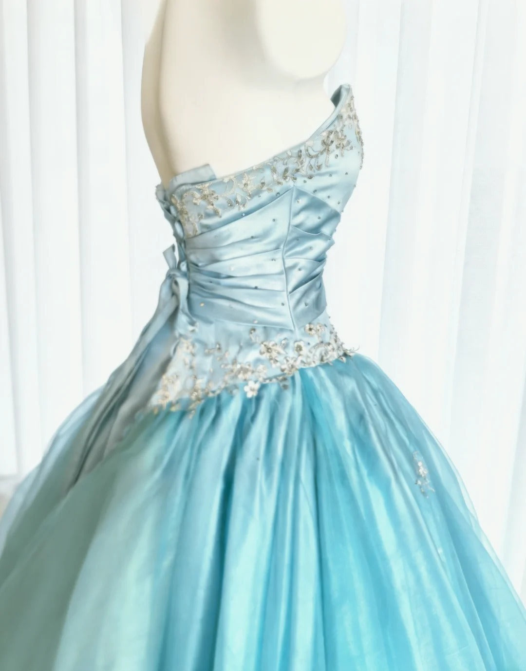 Robe de bal vintage bustier cœur en tulle sans manches, longue, pour quinceañera, tenue d'anniversaire Sweet 15/16 AS016