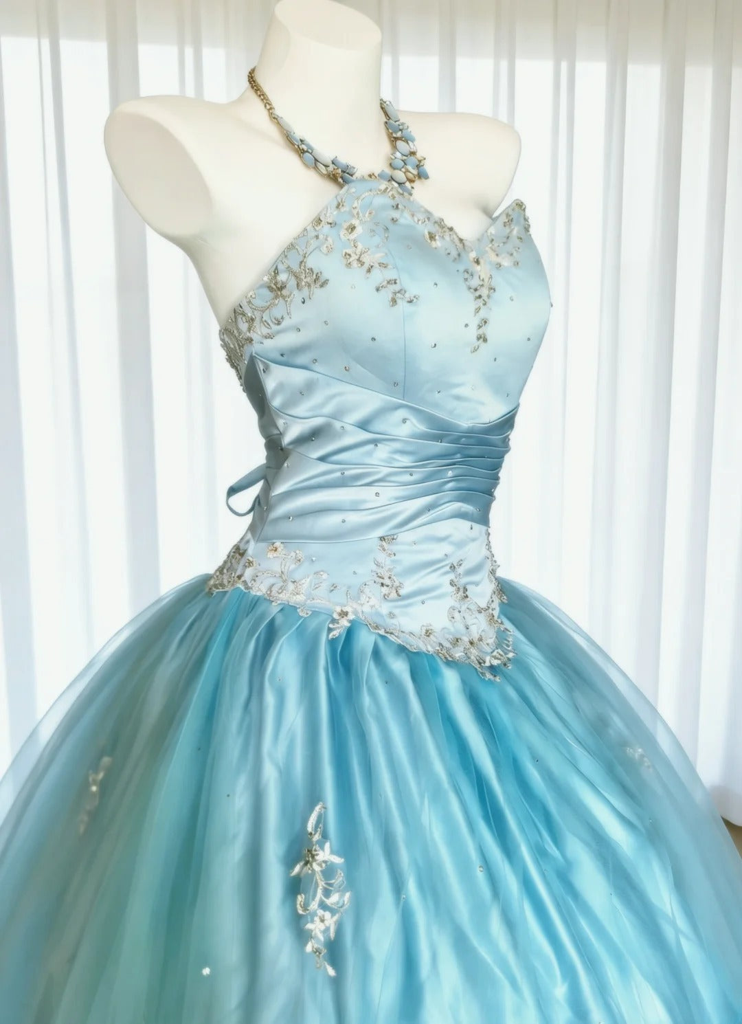 Robe de bal vintage bustier cœur en tulle sans manches, longue, pour quinceañera, tenue d'anniversaire Sweet 15/16 AS016