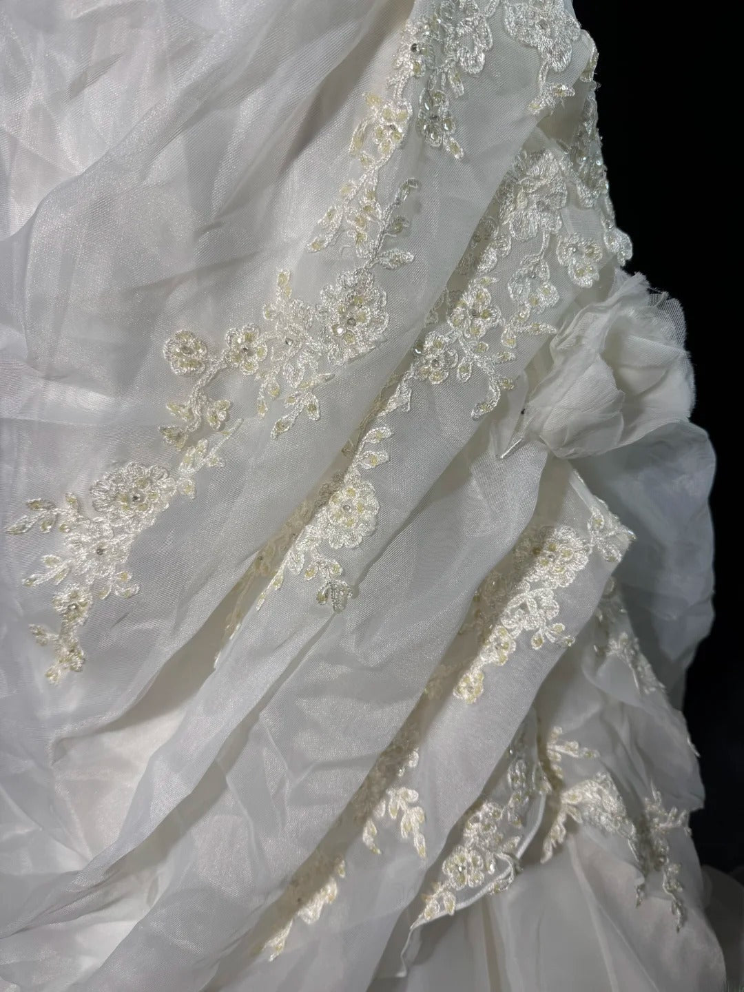 Robe de mariée bustier taille basse années 40/50, robe de bal deux pièces en tulle avec appliques, blanche, tailles petites et grandes, AS017