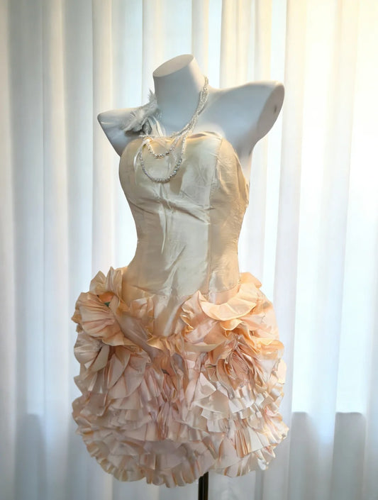 Vintage Sheath Strapless Satin Hoco Gowns Short 18th Birthday Dress Homecoming Dresses Cocktail Gown AS020