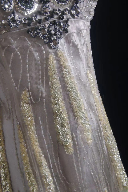 Vintage Prom Dresses 90s Formal A line Sweetheart Straps With Beadings Long Party Gowns Prom Dresses AS022