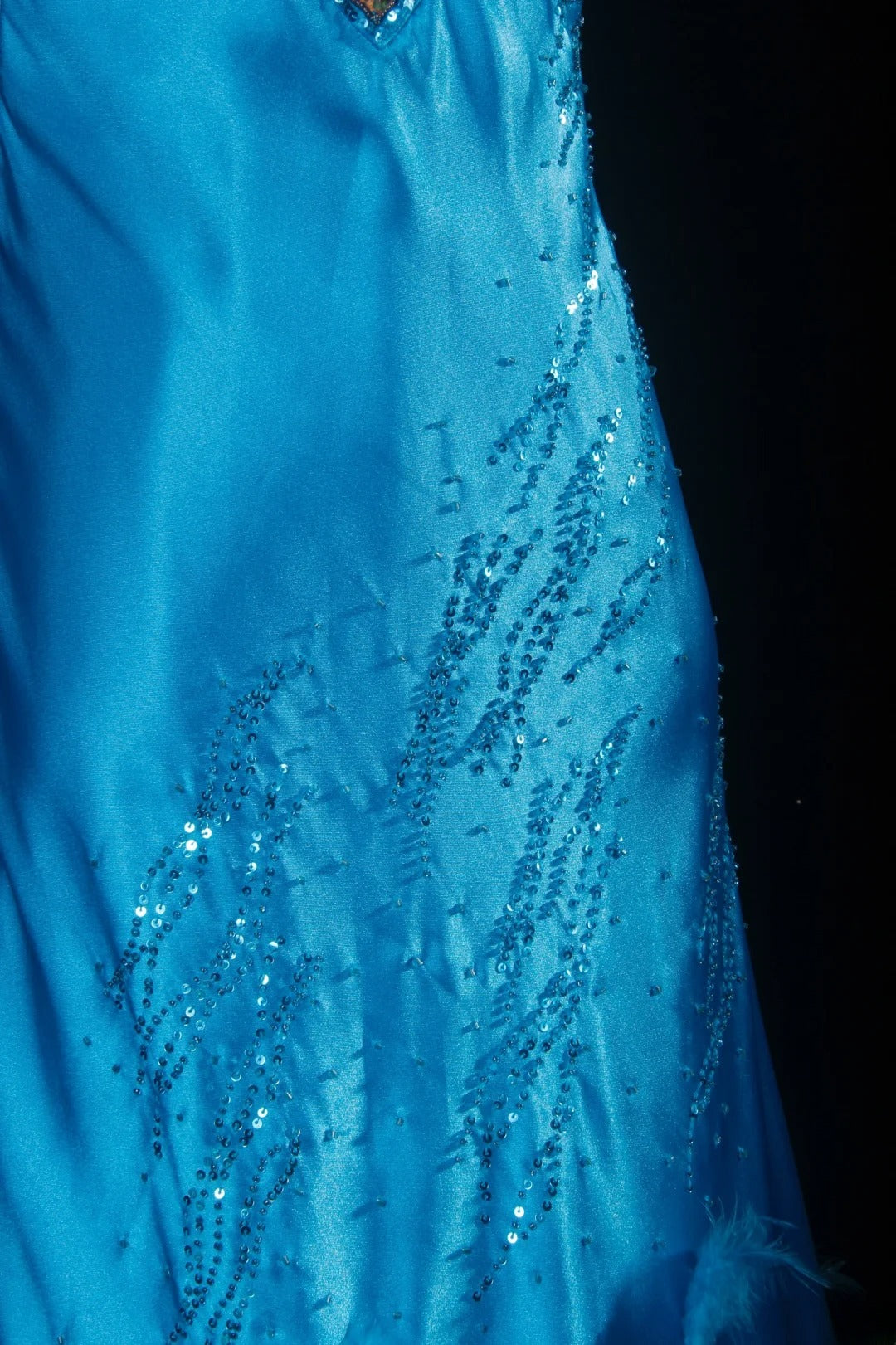 Robe de bal vintage années 90 pour femme, sirène dos nu, bleue longue, robe de soirée formelle AS029