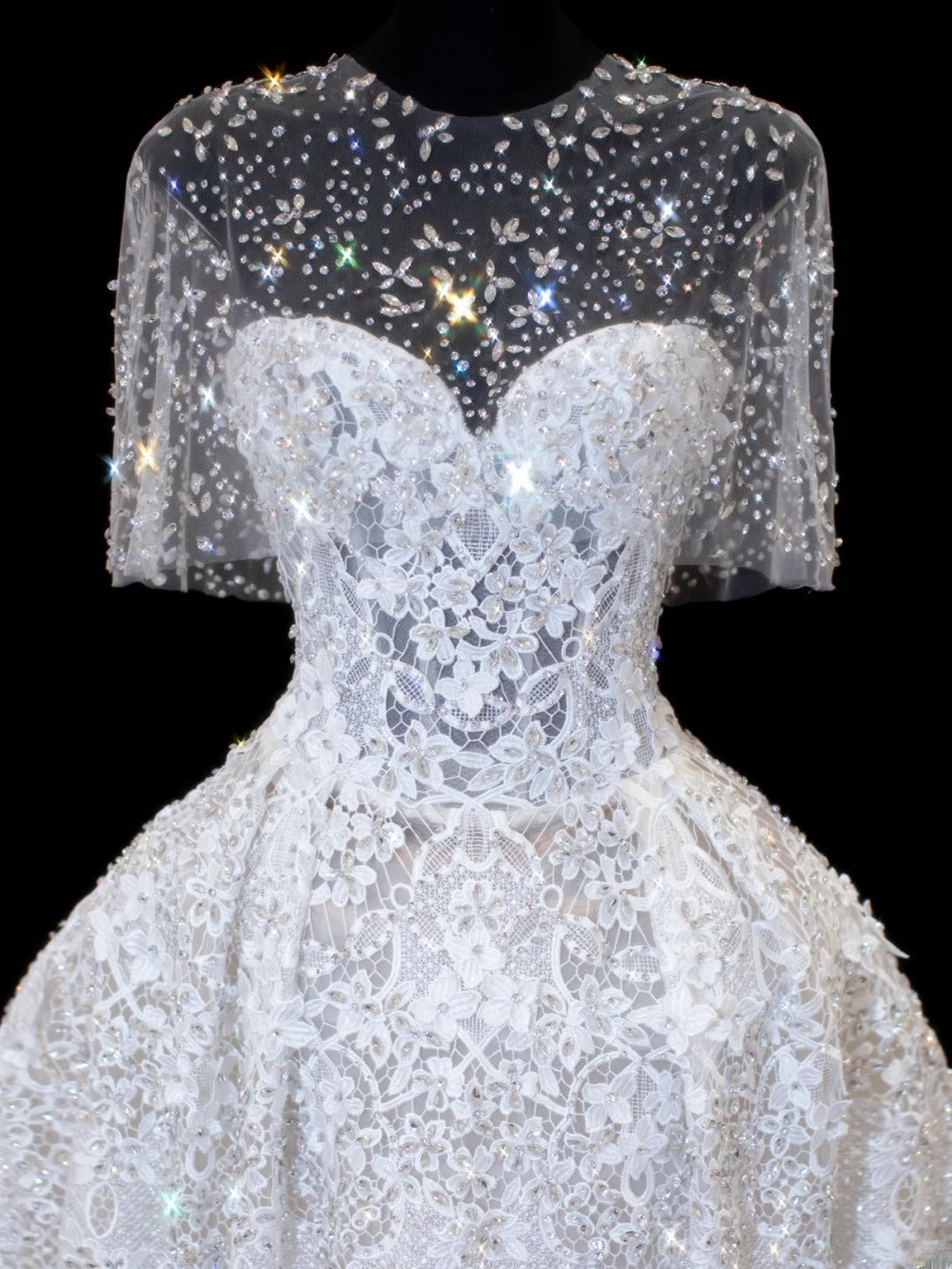 Robes de mariée élégantes et sobres pour la mariée, robes de bal bustier à manches cape blanches, robe de mariée petite/grande taille pour femmes SA030